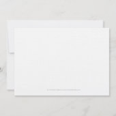 Farben: Moderne typografische Hochzeitseinladung Einladung (Rückseite)