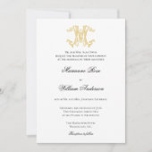 FARBEN MW-Monogramm-WM-Logo-Einladung Einladung (Vorderseite)