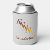 Färben - Name mit Initialen (braun) Dosenkühler (Kanne Rückseite)