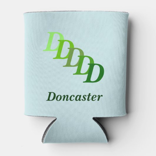 Färben - Name mit Initialen (grün) Dosenkühler (Vorderseite)