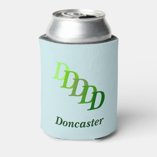 Färben - Name mit Initialen (grün) Dosenkühler (Kanne Rückseite)