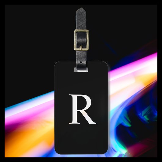 FARBEN oder Schwarzweiß-Monogramm-Bag Gepäckanhänger