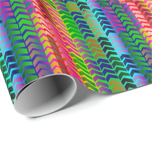 Farben Rainbow Arrows pattern giftwrap paper Geschenkpapier (Rolleneckpunkt)
