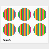 Farben Rainbow Stripes Dekoration Runder Aufkleber (Blatt)