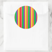Farben Rainbow Stripes Dekoration Runder Aufkleber (Tasche)
