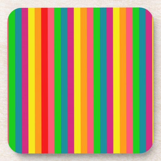 Farben Rainbow Stripes Dekoration Untersetzer (Vorderseite)