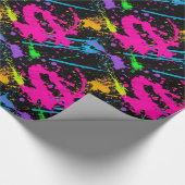 Farben-Retro Farbspritzen-Packpapier Geschenkpapier (Ecke)