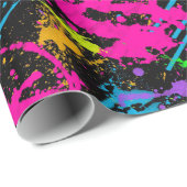 Farben-Retro Farbspritzen-Packpapier Geschenkpapier (Rolleneckpunkt)