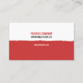 Farben-Rollen-Malerei-Auftragnehmer-Visitenkarte Visitenkarte (Rückseite)