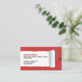 Farben-Rollen-Malerei-Auftragnehmer-Visitenkarte Visitenkarte (Stehend Vorderseite)