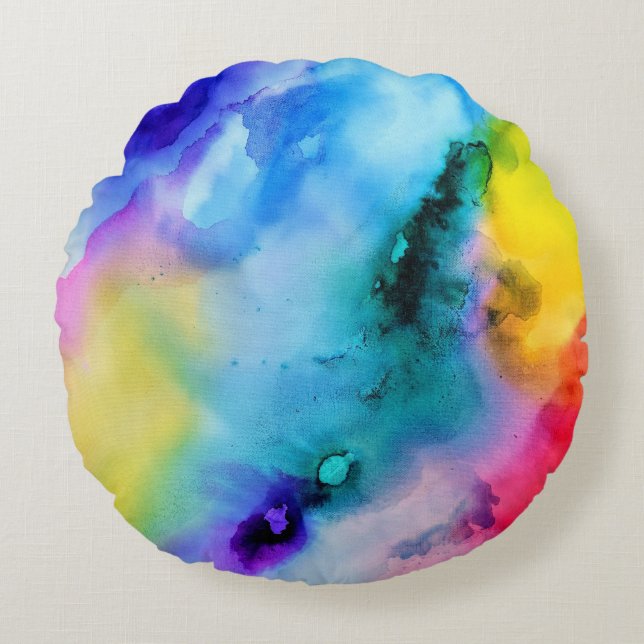 Farben Rundes Kissen (Vorderseite)