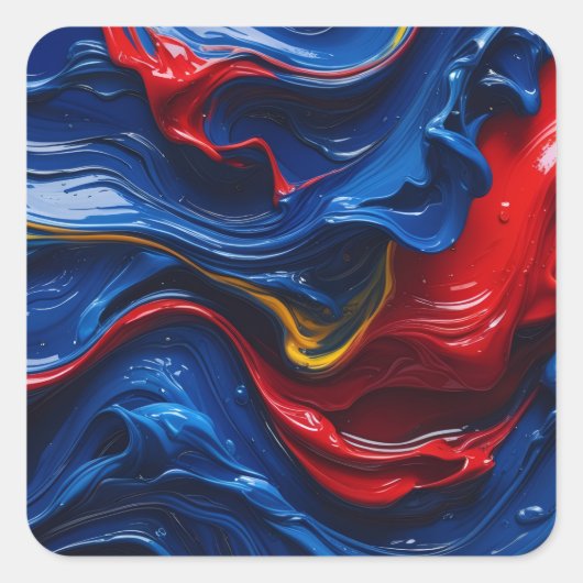 Farben Schicht für Schicht Quadratischer Aufkleber (Vorderseite)