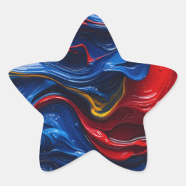 Farben Schicht für Schicht Stern-Aufkleber