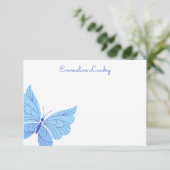 Farben - SchmetterlingsPersonalisierte Mitteilungs Dankeskarte (Stehend Vorderseite)