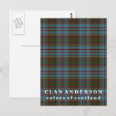 Farben Schottlands Clan Anderson Tartan Postkarte (Vorne/Hinten)