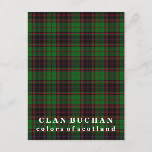 Farben Schottlands Clan Buchan Tartan Postkarte