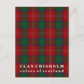 Farben Schottlands Clan Chisholm Tartan Postkarte (Vorderseite)
