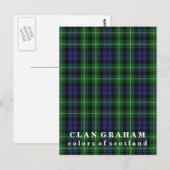 Farben Schottlands Clan Graham Tartan Postkarte (Vorne/Hinten)