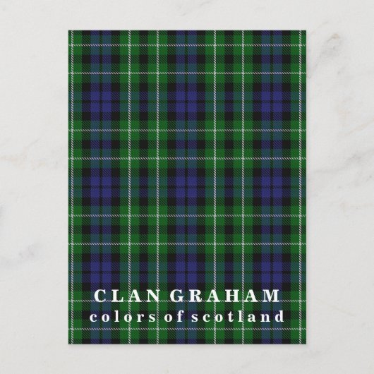 Farben Schottlands Clan Graham Tartan Postkarte (Vorderseite)