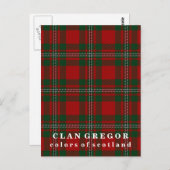 Farben Schottlands Clan Gregor Tartan Postkarte (Vorne/Hinten)