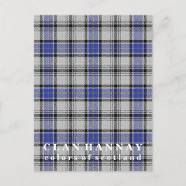 Farben Schottlands Clan Hannay Tartan Postkarte