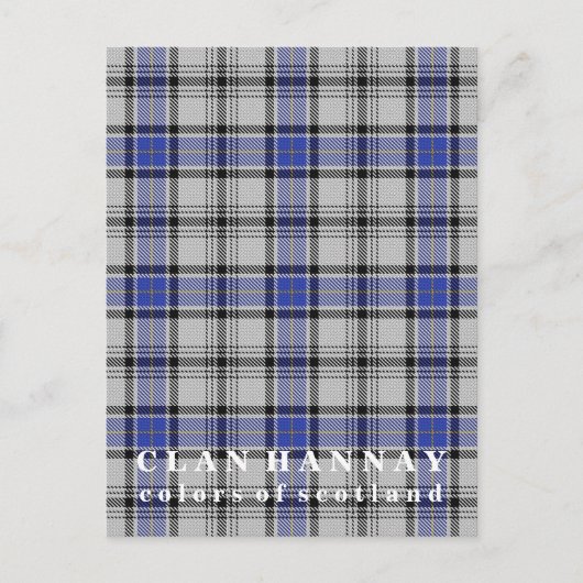 Farben Schottlands Clan Hannay Tartan Postkarte (Vorderseite)