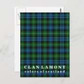 Farben Schottlands Clan Lamont Tartan Postkarte (Vorne/Hinten)
