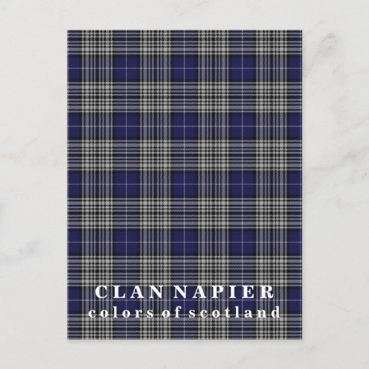 Farben Schottlands Clan Napier Tartan Postkarte (Vorderseite)