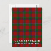 Farben Schottlands Clan Sinclair Tartan Postkarte (Vorne/Hinten)