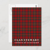 Farben Schottlands Clan Stewart Tartan Postkarte (Vorne/Hinten)