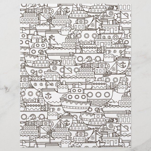 Färben Seite beschäftigt Boatyard Bücher (Vorderseite)