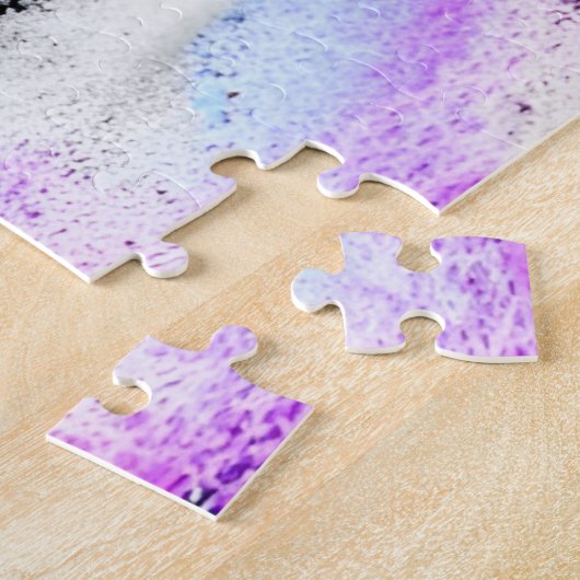 Farben sickern in Schwarz-Weiß-Silhouette-Wald Puzzle (Seite)