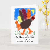 Färben Sie außerhalb der Linien Gruß-Karte Karte (Gelbe Blume)