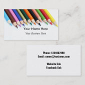 Färben Sie Bleistifte personalisiert Visitenkarte (Vorne/Hinten)