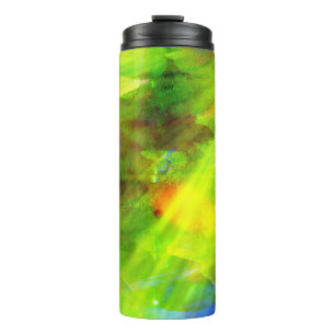 färben Sie das abstrakte nahtlose Hintergrundgrü Thermosbecher