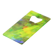 färben Sie das abstrakte nahtlose Hintergrundgrün, Geldbeutel Flaschenöffner (Vorderseite Schrägansicht)