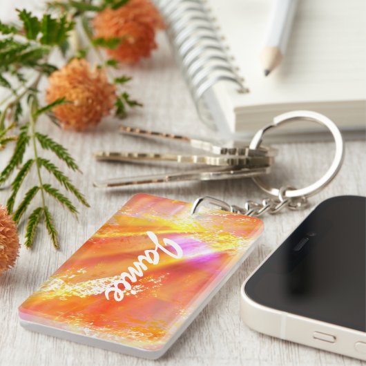 färben Sie das nahtlose Kunsthintergrundgelb, Schlüsselanhänger (Vorderseite rechts)