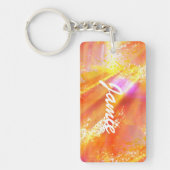 färben Sie das nahtlose Kunsthintergrundgelb, Schlüsselanhänger (Vorderseite)