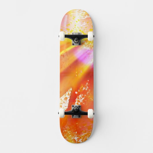 färben Sie das nahtlose Kunsthintergrundgelb, Skateboard (Vorderseite)