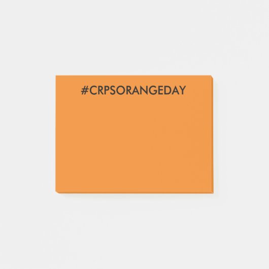 Färben Sie das WeltOrange™ #CRPSORANGEDAY Post-It Klebezettel (Vorderseite)