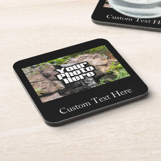 Färben Sie Foto personalisiert Getränkeuntersetzer (Linke Seite)