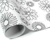 Färben Sie Ihr eigenes Blumen-Muster Geschenkpapier (Rolleneckpunkt)