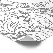 Färben Sie Ihr eigenes Blumenposter Meditation Poster (Ecke)