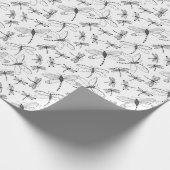 Färben Sie Ihr eigenes Libellen-Muster Geschenkpapier (Ecke)