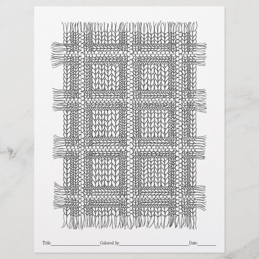 FARBEN SIE IHRE EIGENE Karierte Farbseite. (Vorderseite)