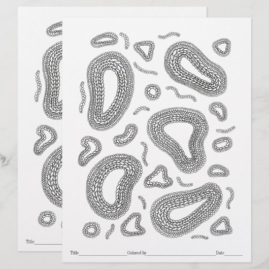 FARBEN SIE IHRE EIGENE Microscope-Farbseite. (Vorne/Hinten)