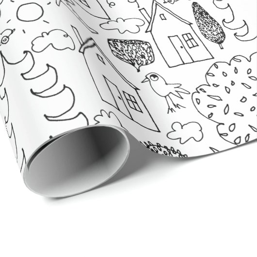 Färben Sie Ihre eigene Nachbarschaft Geschenkpapier (Rolleneckpunkt)