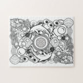 färben Sie Ihre eigene Puzzlespiel-Mandala Puzzle (Horizontal)