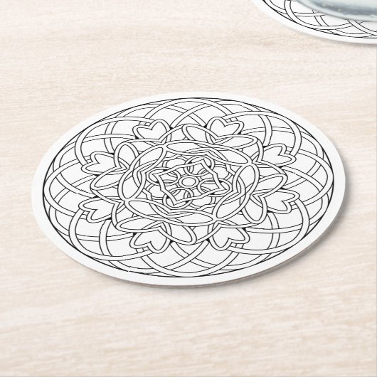 Färben Sie Ihre eigene Runder Pappuntersetzer (Angewinkelt)