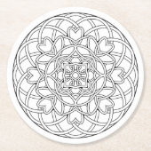 Färben Sie Ihre eigene Runder Pappuntersetzer (Vorderseite)